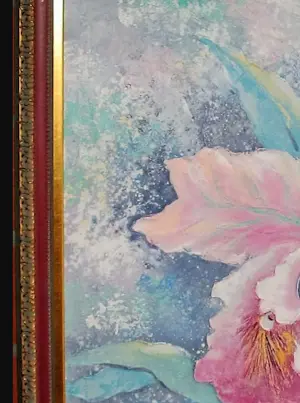 Lee Reynolds Burr - Groot bloemenschilderij kopen? Bied vanaf 175!