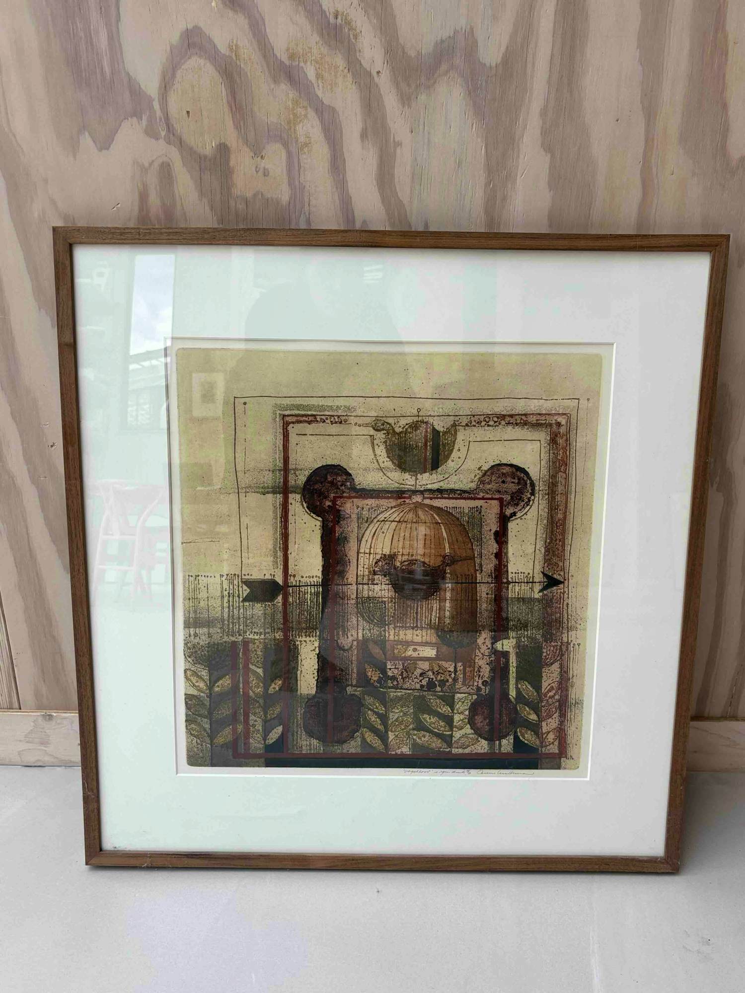 Anne Huitema - Ets en aquatint, Gevel verkocht voor € 40!