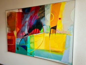 Heleen van der Tuin - Eyecatcher! GROOT (100x150) Abstract olieverf - Galerie Meander 3600€ kopen? Bied vanaf 860!