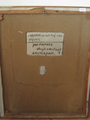 Jan Mammen - Friese Amsterdammer - Groot religieus olieverf "Christus in hof van Olijven" kopen? Bied vanaf 20!