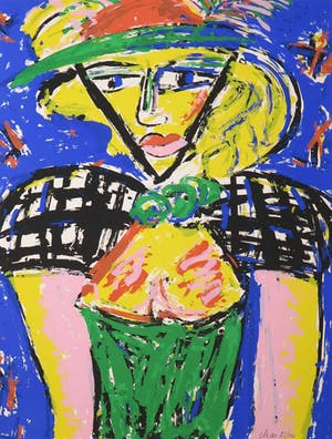 Etienne Elias - Zeefdruk, Vrouwfiguur kopen? Bied vanaf 1!