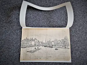 Charles J. Kemper - Grote inkt-tekening "Rotterdam Coolsingel 1856" gesigneerd kopen? Bied vanaf 27!