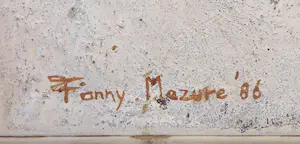 Fanny Mazure - Gemengde techniek op doek, Abstracte compositie - Ingelijst (Groot) kopen? Bied vanaf 50!