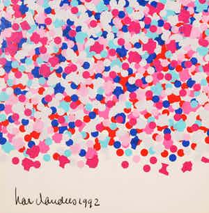Har Sanders - Zeefdruk, Confetti verkocht voor € 20!