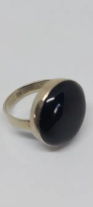 Zilveren ring (925) met zwarte onyx steen kopen? Bied vanaf 40!