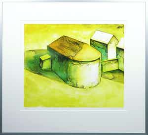 Ardi Brouwer - Litho, Een huis op het westen - Ingelijst verkocht voor € 1!