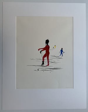 Henk Visch - kleurenlitho - zonder titel - 1994 (Incl passe-partout) kopen? Bied vanaf 125!