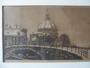 Cornelis Brandenburg - Ets - Koepelkerk, Amsterdam kopen? Bied vanaf 40!