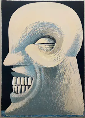 Horst Antes - Portrait Louis Armstrong - Große signierte numm. Orig. Farblithographie kaufen? Bieten Sie von 380!