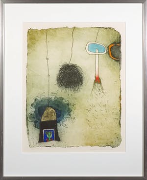 Michel van Overbeeke - Kleurenets met bladgoud, Nile I - Ingelijst kopen? Bied vanaf 60!