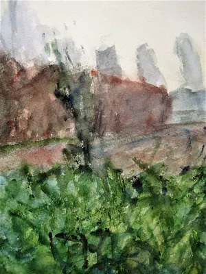 Clara de Jong - Grote impressionistische Gouache op papier "Bietenland" gesigneerd kopen? Bied vanaf 1!
