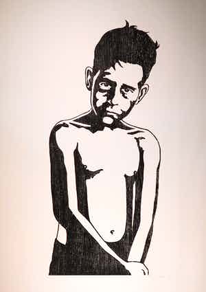 Mariska van Duffelen - Houtsnede, Zonder titel verkocht voor € 1!