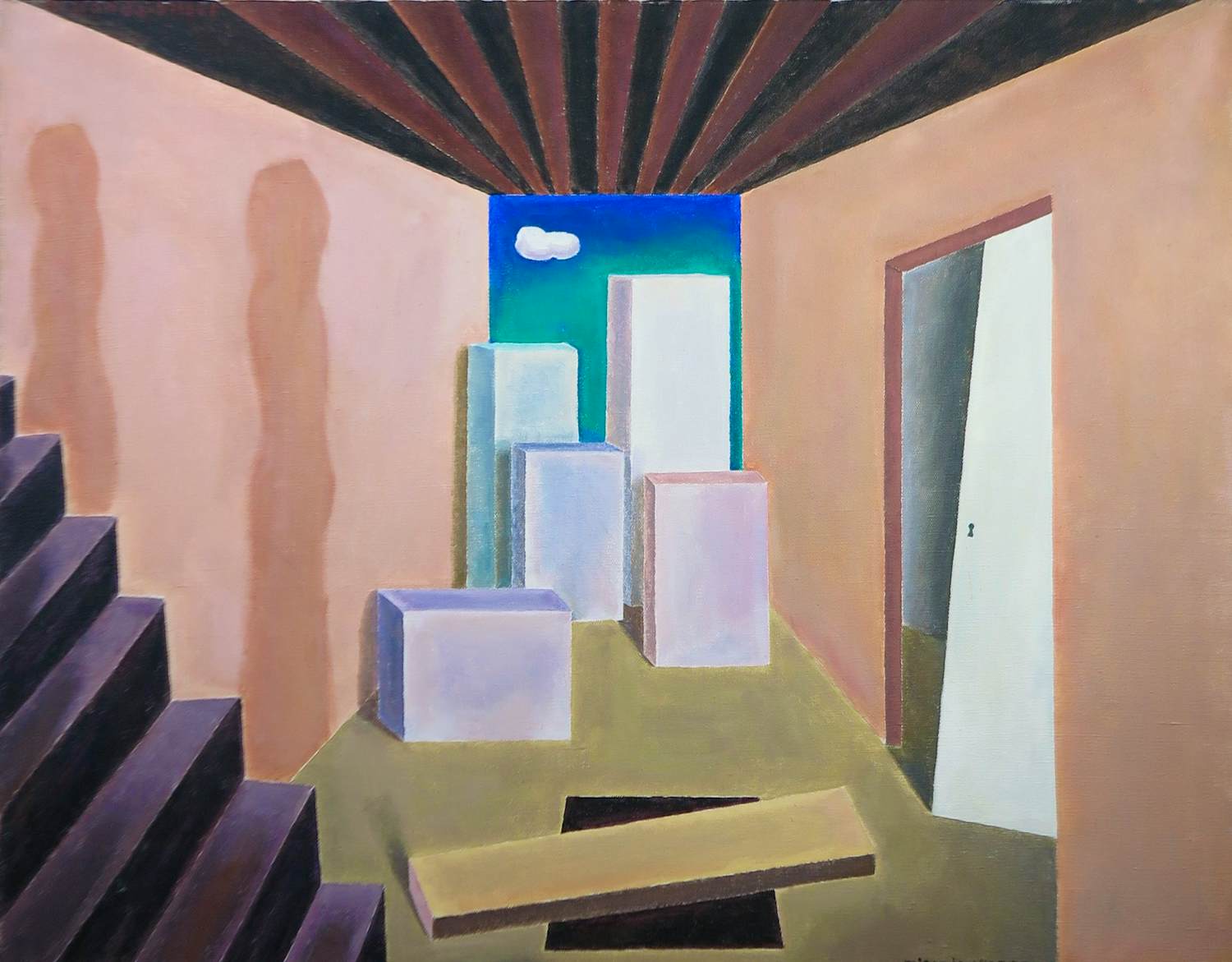 Betsy Martina Visser - Acryl op doek, Verbouwing Weesperzijde - Ingelijst kopen? Bied vanaf 100!