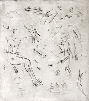 Henk Visch - Ets, Treedt binnen in het woord verkocht voor € 1!