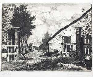 Gerrit van Dokkum - ets - genummerd 29 - handgesigneerd verkocht voor € 35!