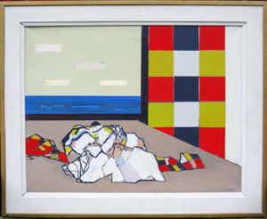 Jan Kagie (jr.) - Abstracte Compositie Olieverf op doek verkocht voor € 280!