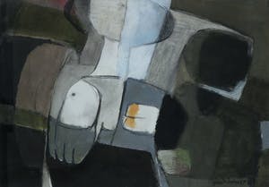 Jos Schimmer - Gouache op papier, Nadagen II - Ingelijst kopen? Bied vanaf 100!