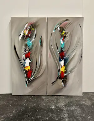 Gena - Abstract Twee Luik kopen? Bied vanaf 275!