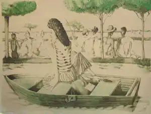 Cees Landsaat - Zomerse dag aan het water.Groot kunstwerk!! verkauft für € 50!