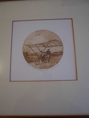 Leentje Linders - Ets. Titel, "De Vliegende Fiets". kopen? Bied vanaf 20!