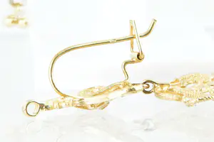 51 - Sierlijk paar oosterse 20 Krt geelgouden Filigrein Filigrain oorhangers kopen? Bied vanaf 390!