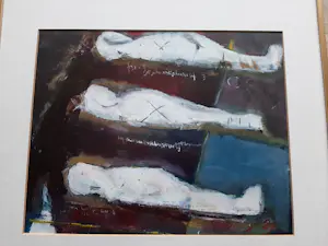 Astrid Engels - Olieverf op papier, Titel, "Egyptenne XXVI kopen? Bied vanaf 40!