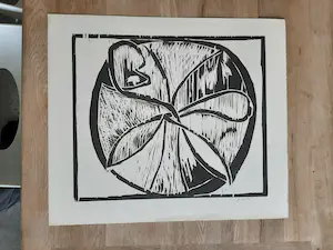 Pierre Alechinsky - Au Fil du Bois - grote houtsnede - Handgesigneerd - 25/150 kopen? Bied vanaf 575!