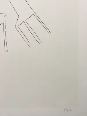 Klaas Gubbels - zeefdruk ‘Verlegen schaduwen’ - 1981 kopen? Bied vanaf 95!