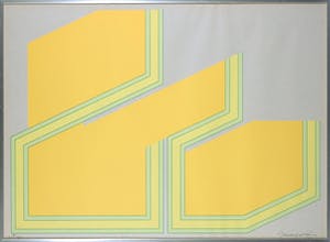 Jan van Goethem - Zeefdruk, Geometrische compositie - Ingelijst kopen? Bied vanaf 1!