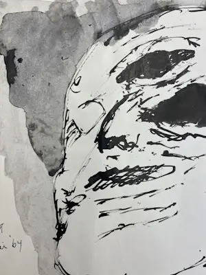 Lucebert - ' Blindeman' - mooie en originele inkttekening uit 1962 in goede staat kopen? Bied vanaf 400!