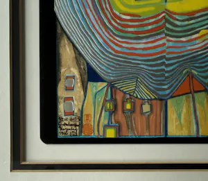 Friedensreich Hundertwasser - offsetprint met prägedruk | 'Sonnenuntergang 603A | 1966 kopen? Bied vanaf 20!
