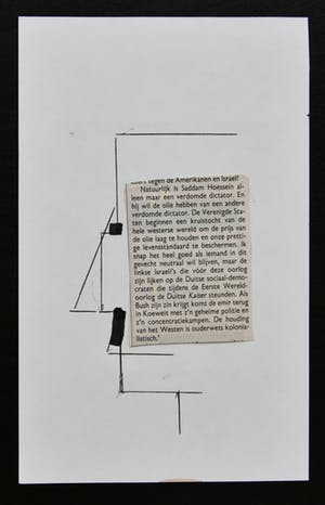 Siep van den Berg - # Abstracte compositie, TEKENING , Recto en Verso # 1990, mint kopen? Bied vanaf 39!