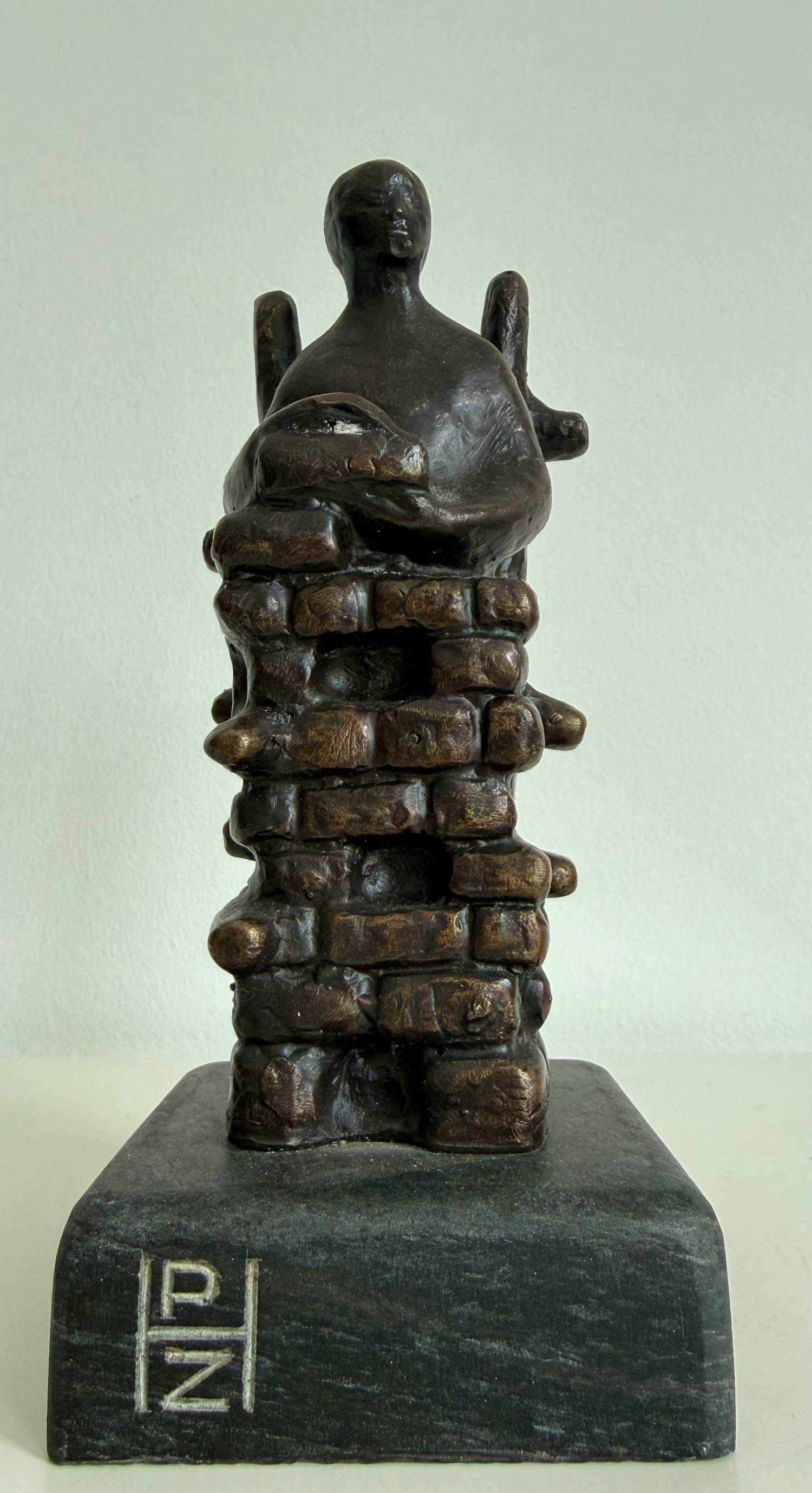 Brons (Onbekend) - bronzen sculptuur | 'Zittende man' kopen? Bied vanaf 20!