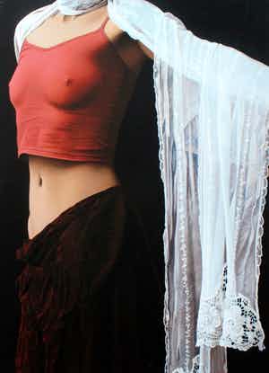 Willi Kissmer - Glicee: Der victorianische schal - 2015 verkocht voor € 125!