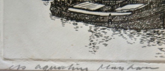 Niet of onleesbaar gesigneerd - Maashaven - Ets Aquatint - Onduidelijk Gesigneerd  kopen? Bied vanaf 1!
