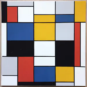 Piet Mondriaan - Composition A, emaille op metaal (unica, groot) kopen? Bied vanaf 1150!