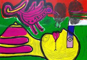 Corneille - Le reveil, zeefdruk (mooi ingelijst) verkocht voor € 195!