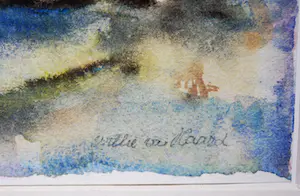 Willie van Haard - Abstract landschap - aquarel kopen? Bied vanaf 30!