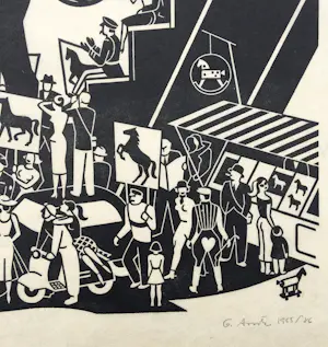 Gerd Arntz - Het grote paard - Verborgen leiders - 1955/1986 kopen? Bied vanaf 250!