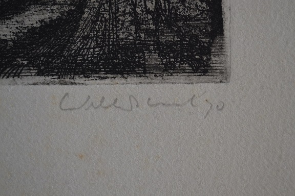 Dirkje Kuik - ets, rotslandschap Zweden kopen? Bied vanaf 55!