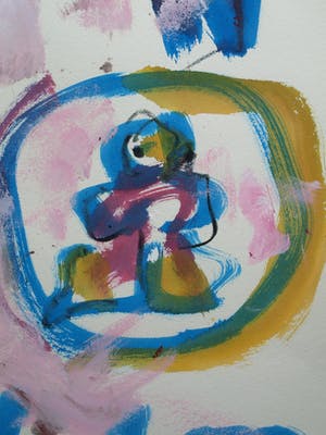 Anton Heyboer - Ingelijste gouache , Beest, Confrontatie en Vrouw – ca. 1980 – 100 x 70 cm kopen? Bied vanaf 50!