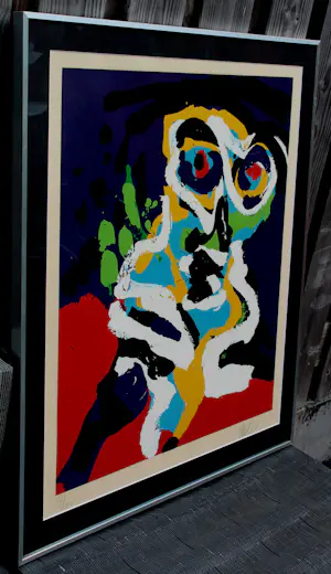 Karel Appel - Ingelijste zeefdruk: A summer evenings slumber - 1977 kopen? Bied vanaf 1500!