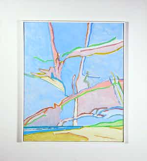 Paul Overhaus - Acryl op doek, Lucht - Ingelijst verkocht voor € 1!