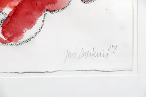 Jan Sierhuis - Gouache/krijt op papier: 'Zonder titel' (1987). kopen? Bied vanaf 350!