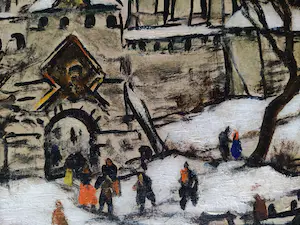 Leonid Sologoub - Orthodox klooster in de winter kopen? Bied vanaf 175!