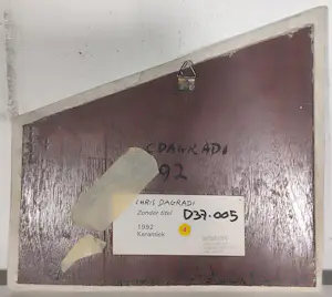 Chris Dagradi - Keramiek wandobject, Tegel met rivier en huizen kopen? Bied vanaf 100!