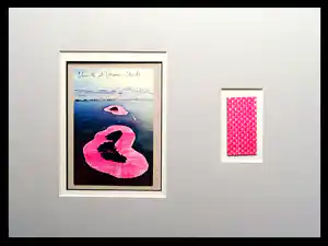 Christo - Project " Surrounded Islands " 1983 - inc. original stofmonster - handgesigneerd verkocht voor € 139!