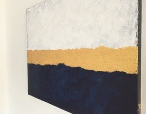 John Foppen - Symphony in Blue + Wh. + Gold........# K 20. XL . GROOT. kopen? Bied vanaf 189!