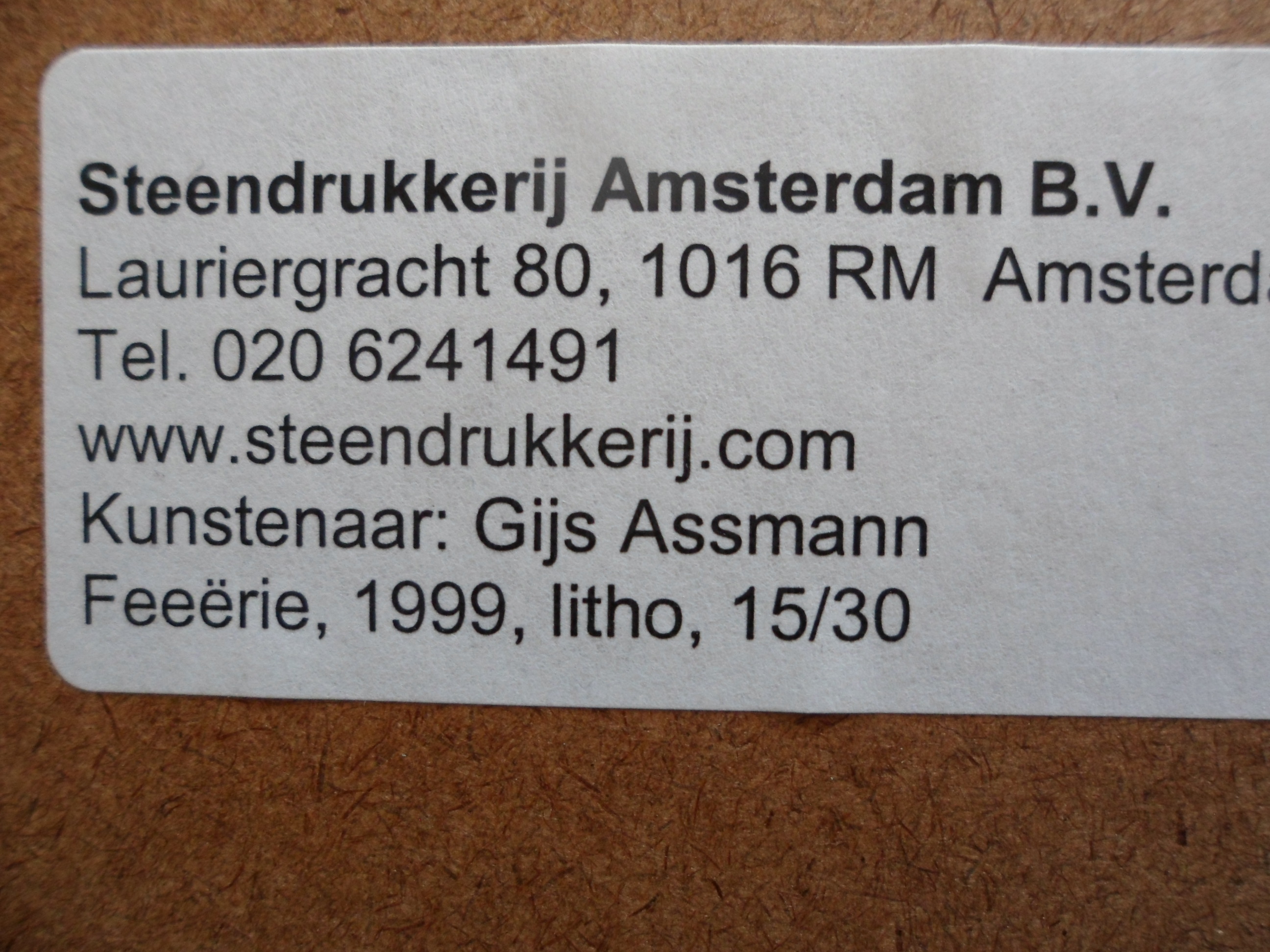 Gijs Assmann - Litho, titel,"Feeërie". kopen? Bied vanaf 20!