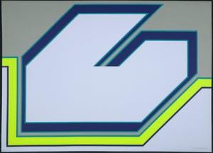 Jan van Goethem - Zeefdruk, Geometrische compositie kopen? Bied vanaf 20!